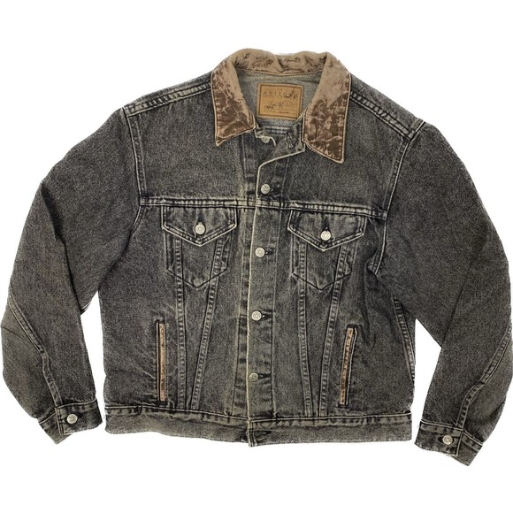 Lip Service Coffin Patch on Vtg Arizona Jean Co Jacket Sz L - Picture 3 of 10